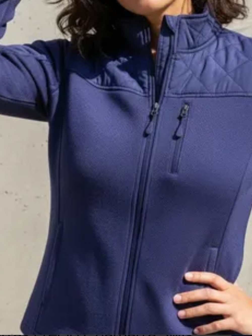 Swiss Tech Women's Deep Navy Zip-Up Utility Jacket